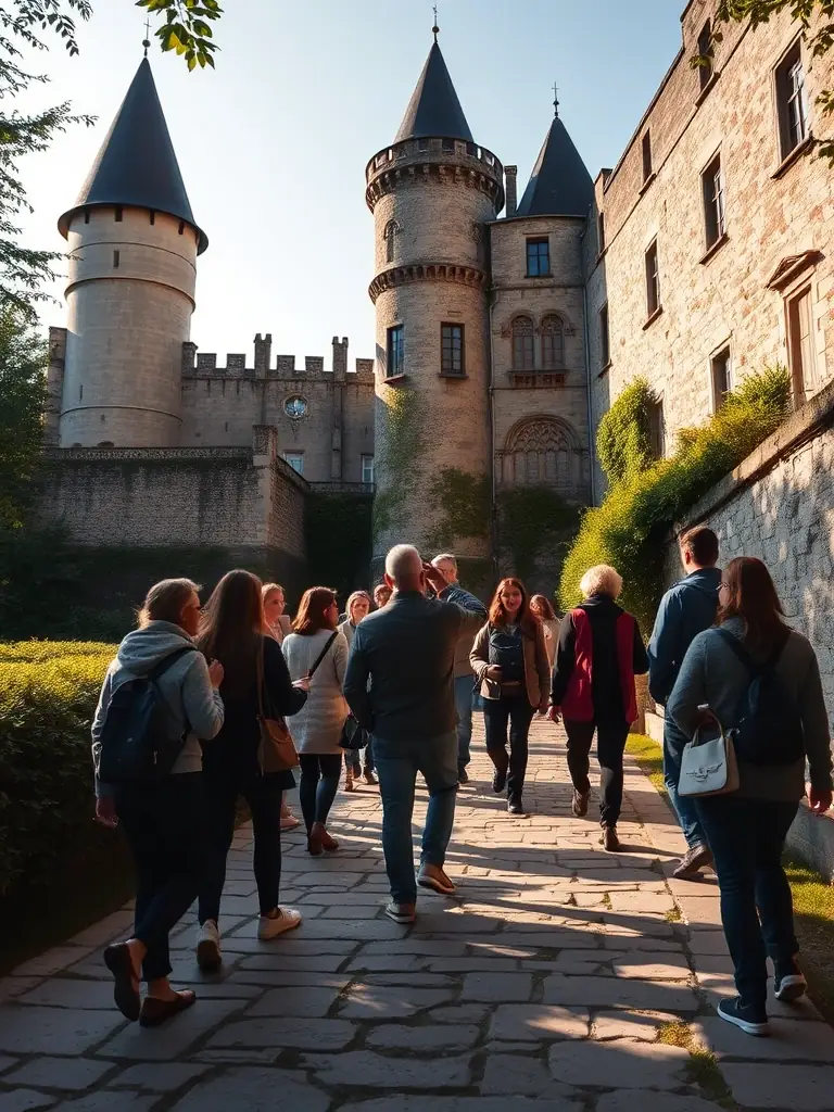 A guided walking tour led by a knowledgeable volunteer, with participants exploring the grounds of Saint-Vorles, listening to stories about the site’s architectural and religious significance.
